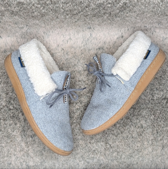 Pendleton Caravan Cabin Fold Wool Slipper Grey Women's 8 - Picture 7 of 12